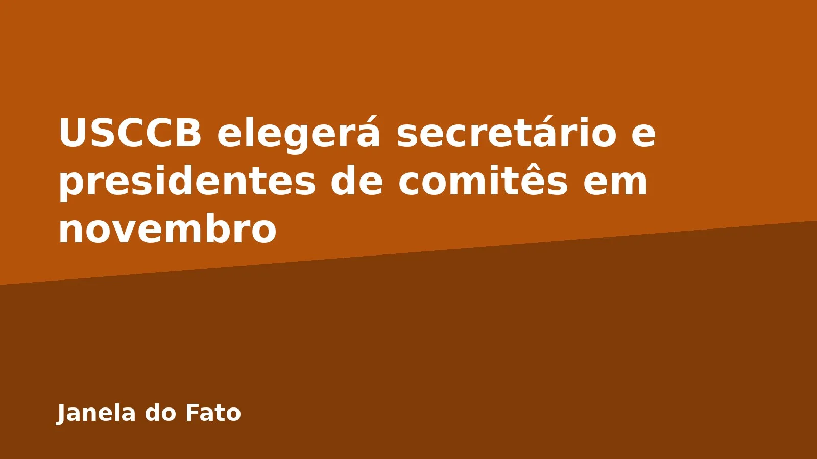 USCCB elegerá secretário e presidentes de comitês em novembro
