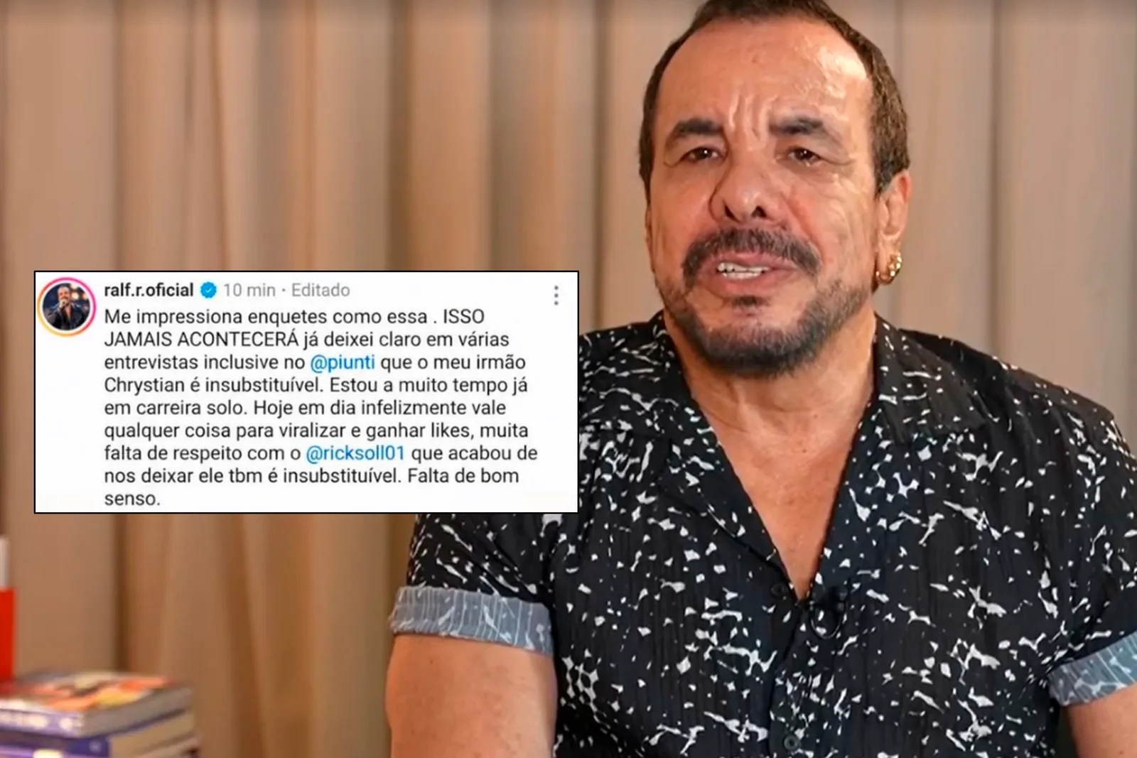Ralf rejeita possibilidade de dupla com Renner após morte de Rick