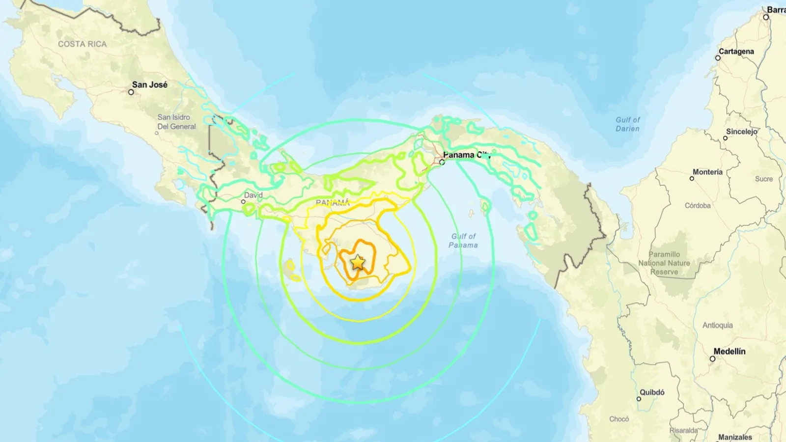 Tremor de 7,7 no Panamá gera alertas para nove países