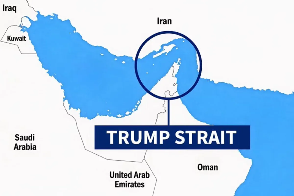 Trump divulga mapa que chama Estreito de Ormuz de “Estreito de Trump”