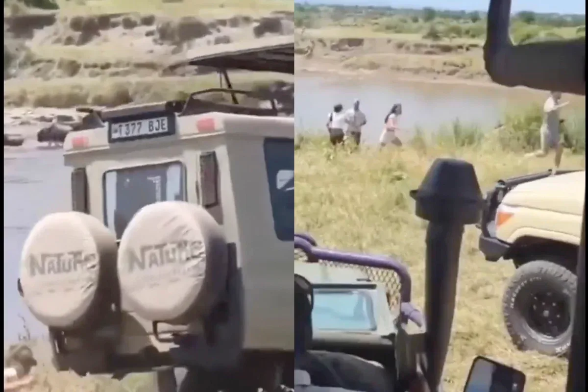 Turistas escapam sem ferimentos após carro cair no Rio Mara, na Tanzânia