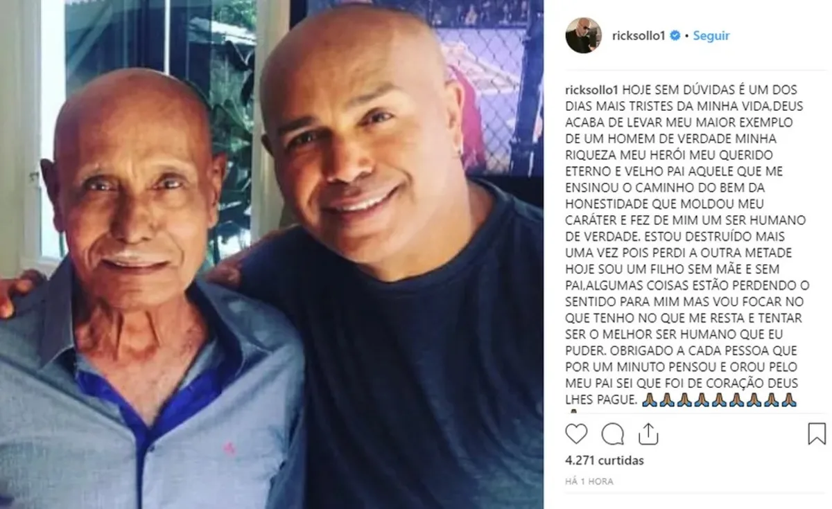 Rick diz que pai foi sua principal influência na música