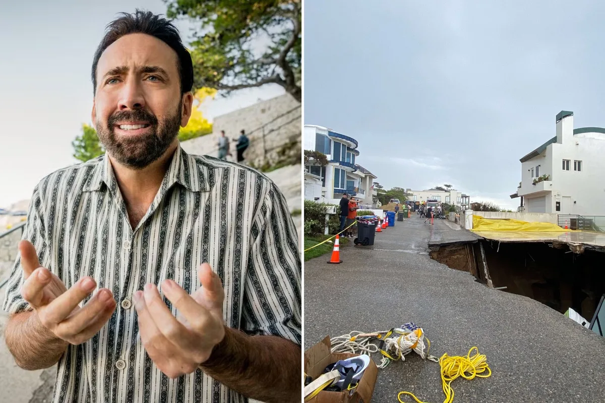 Entrada de casa ligada a Nicolas Cage desaba em Malibu e causa vazamento de gás