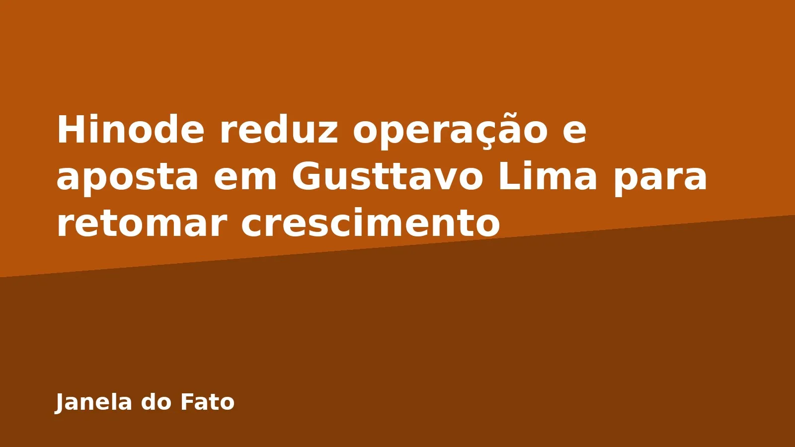 Hinode reduz operação e aposta em Gusttavo Lima para retomar crescimento