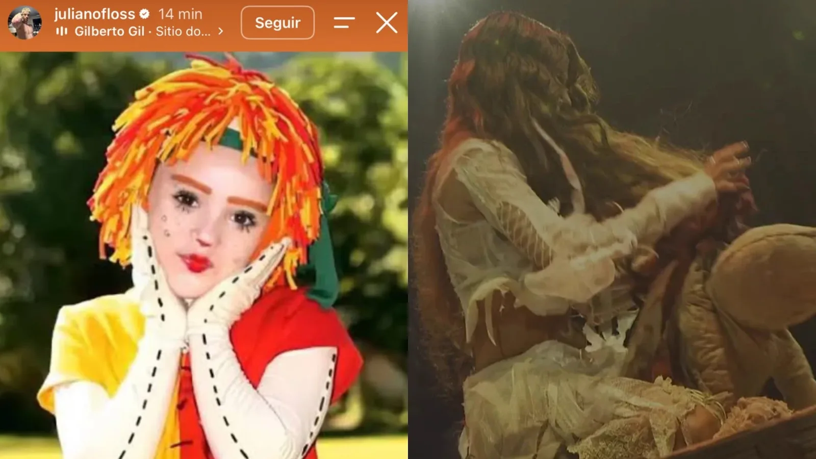 Juliano Floss publica imagem de Emília após apresentação de Marina Sena