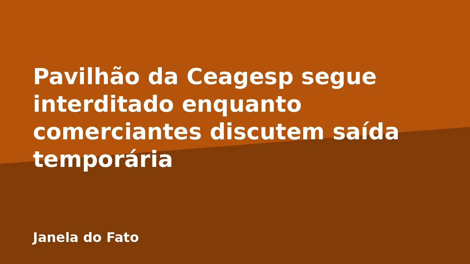Pavilhão da Ceagesp segue interditado enquanto comerciantes discutem saída temporária