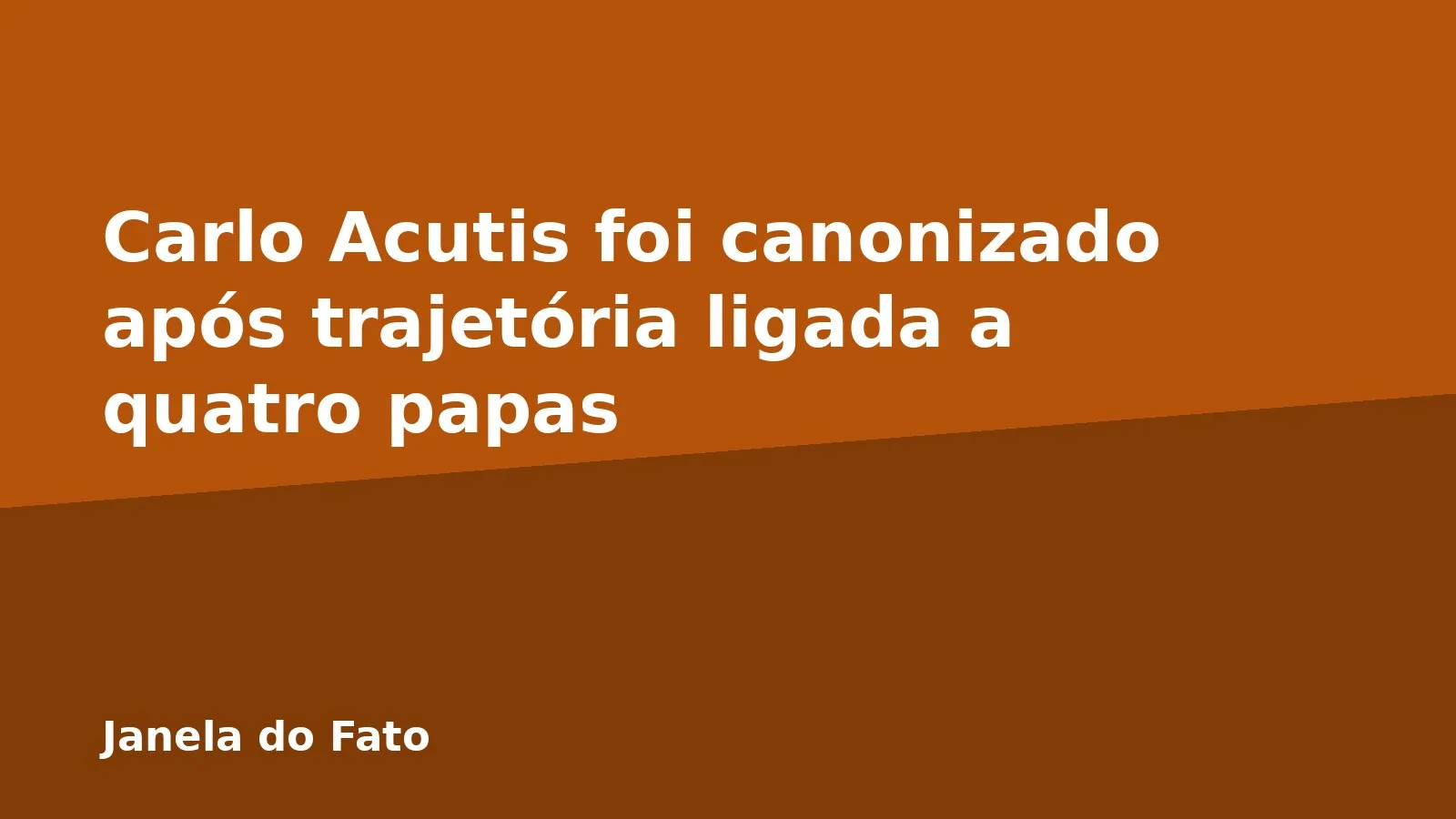 Carlo Acutis foi canonizado após trajetória ligada a quatro papas