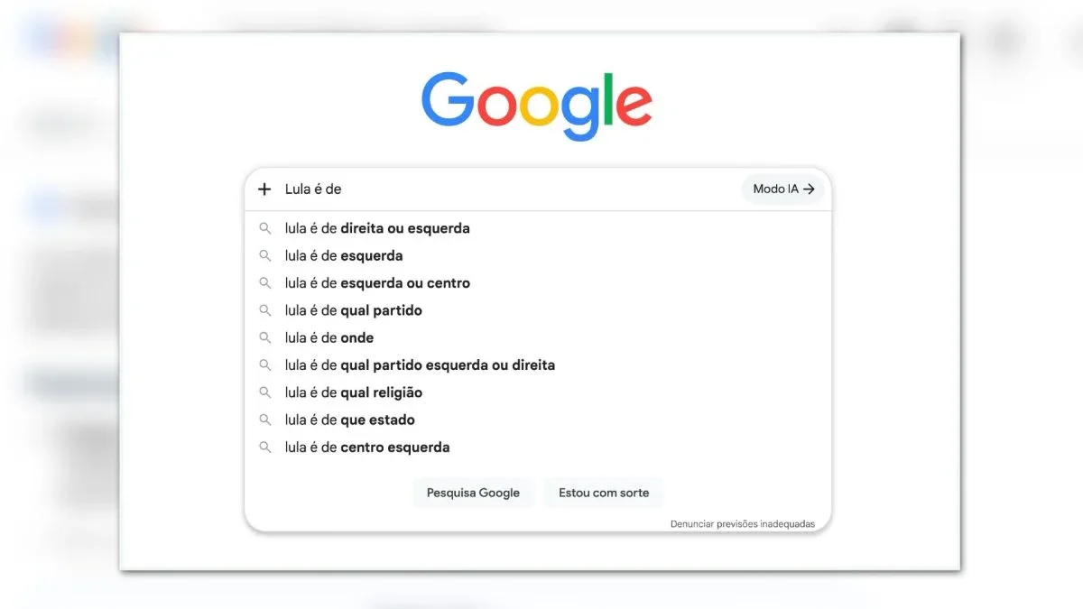 Buscas sobre posição política de Lula lideram no Google