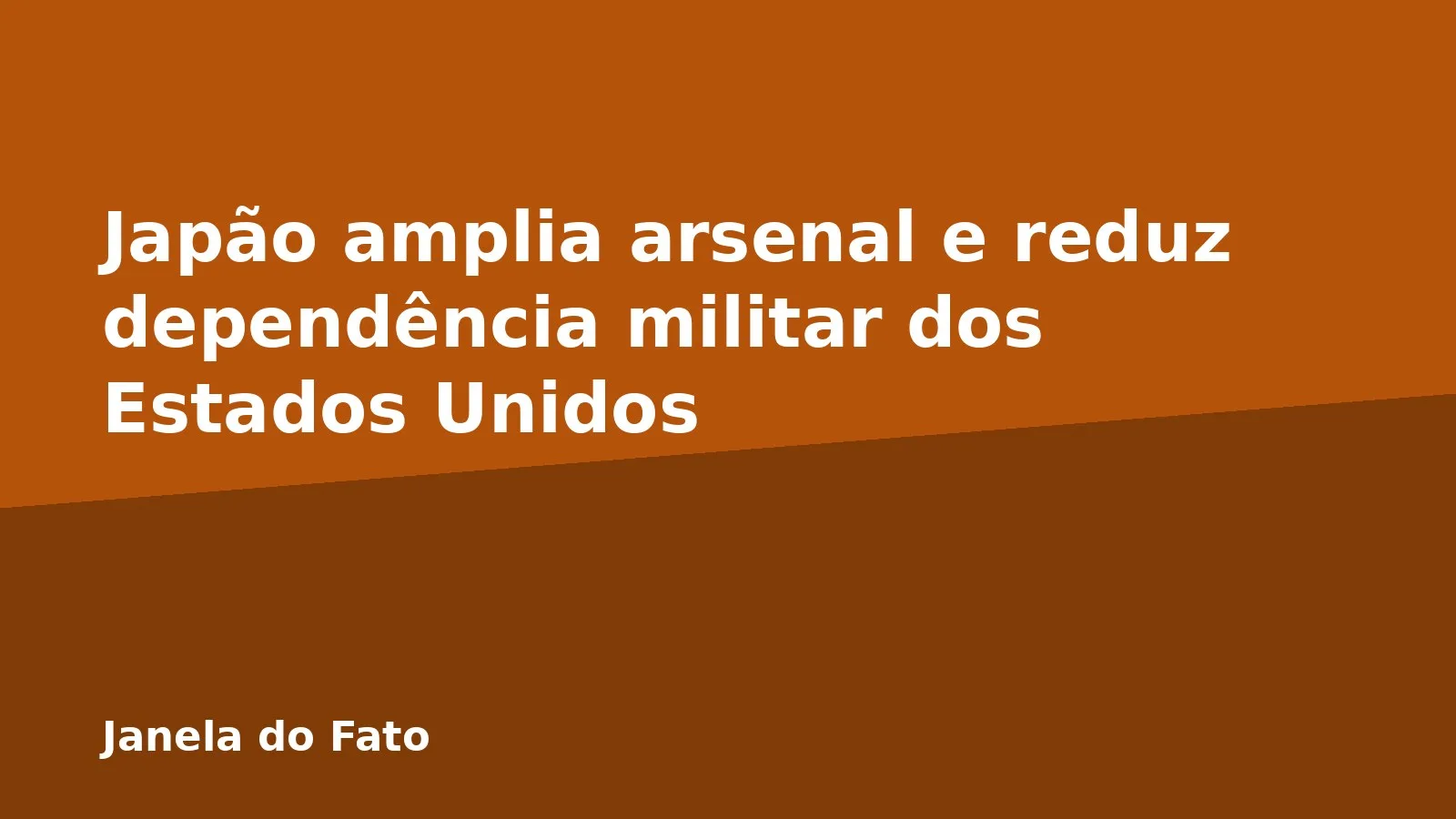 Japão amplia arsenal e reduz dependência militar dos Estados Unidos