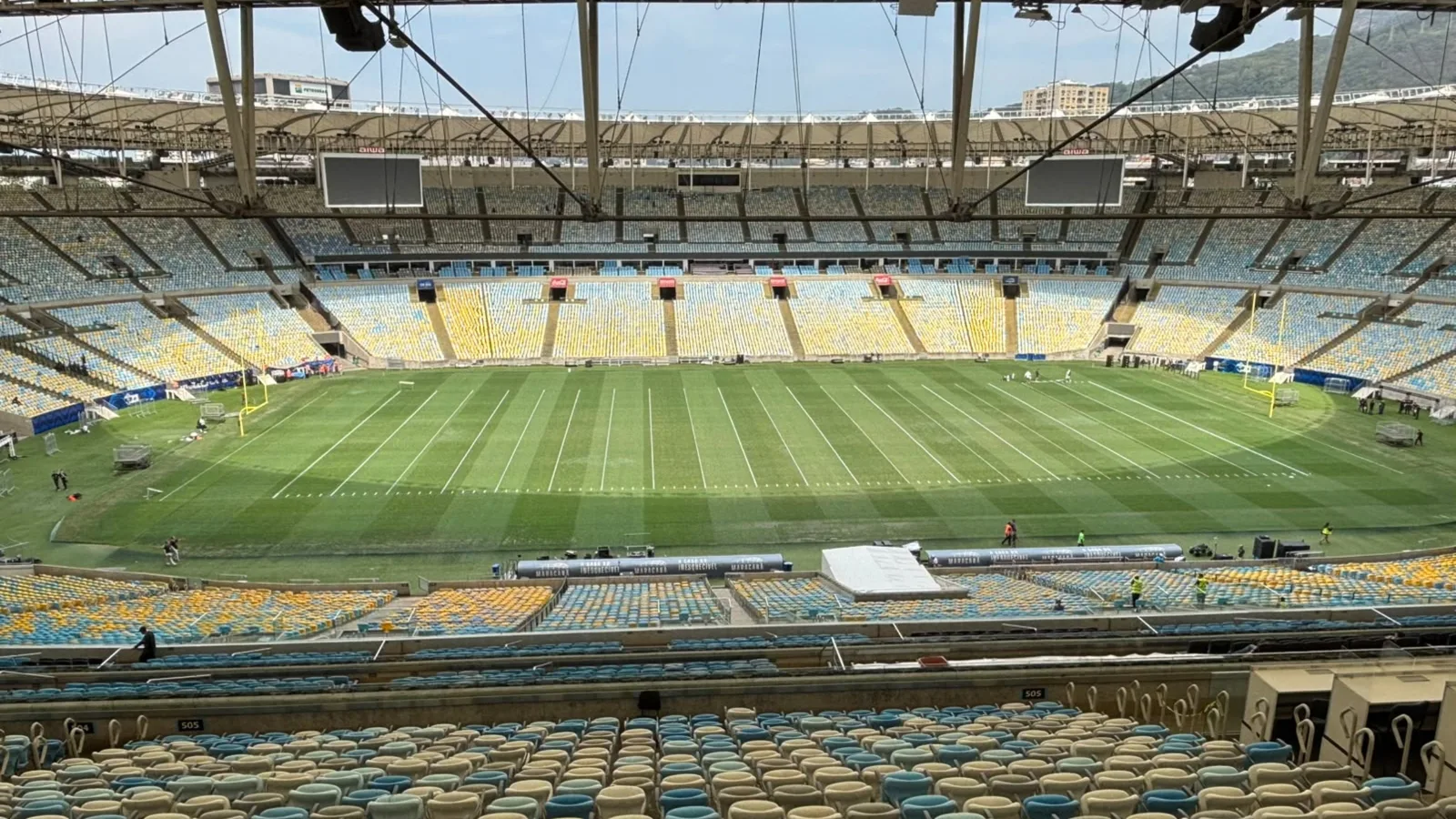 Maracanã recebe adaptações para partida entre Cowboys e Ravens