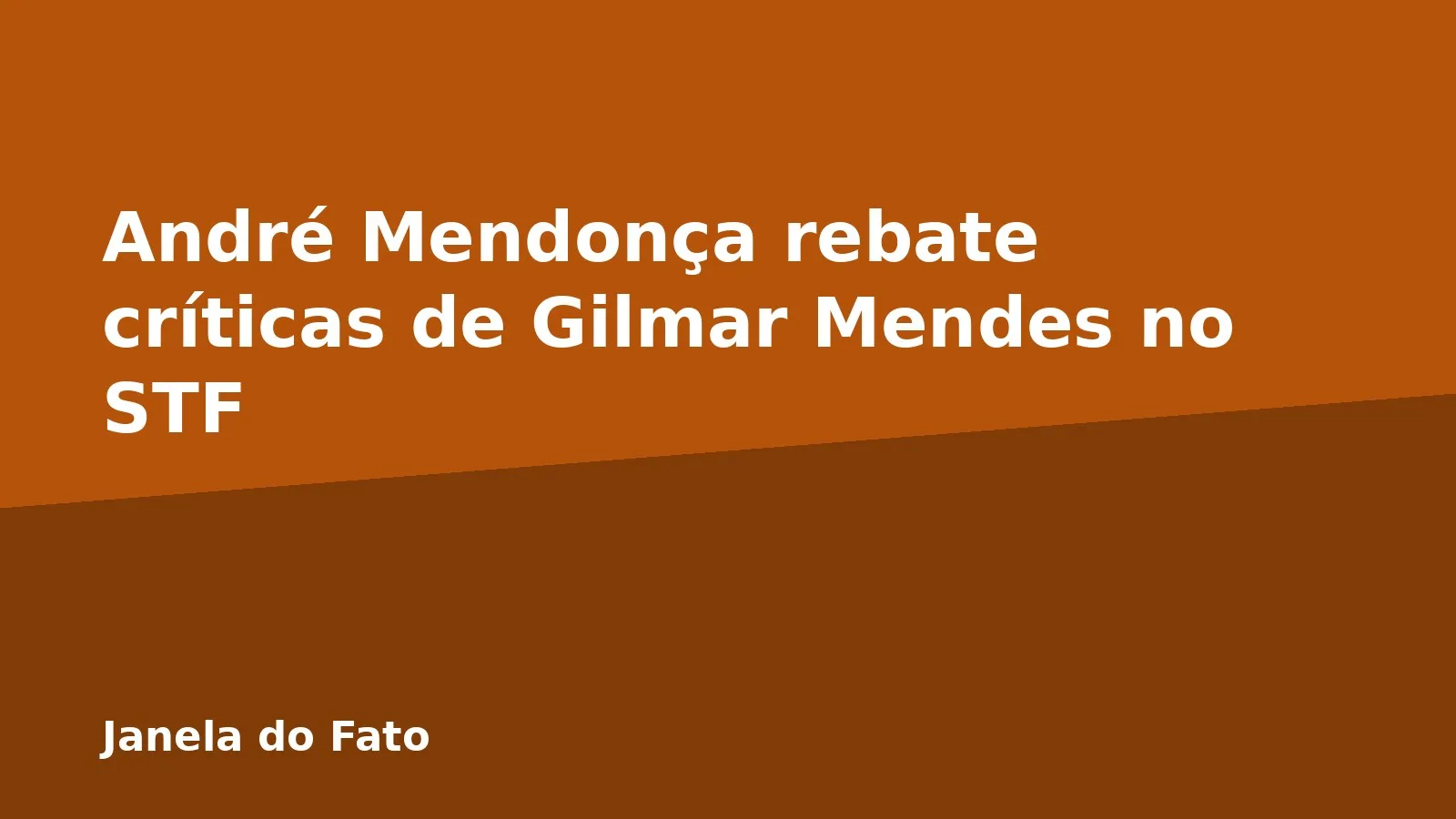 André Mendonça rebate críticas de Gilmar Mendes no STF