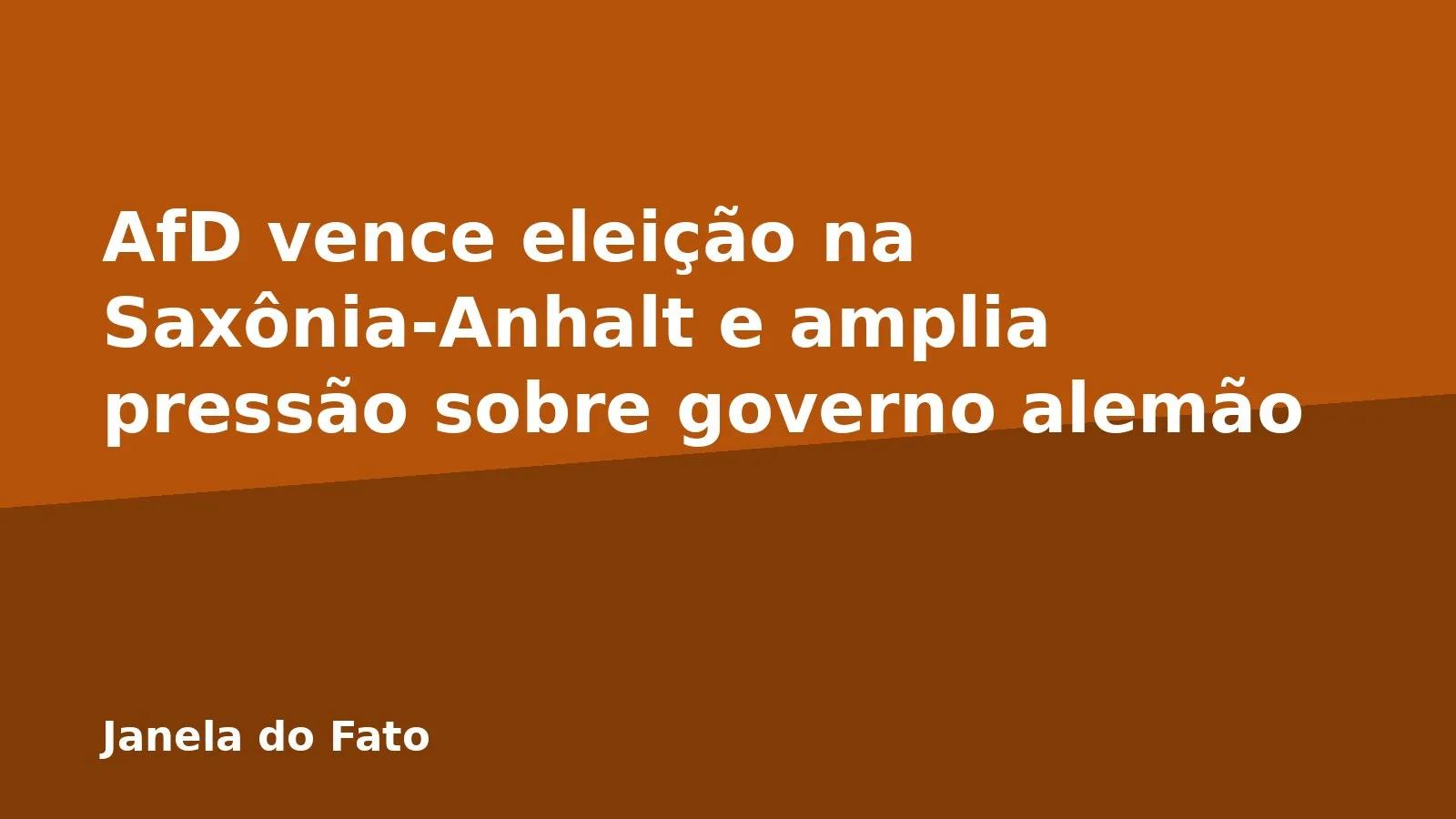 AfD vence eleição na Saxônia-Anhalt e amplia pressão sobre governo alemão