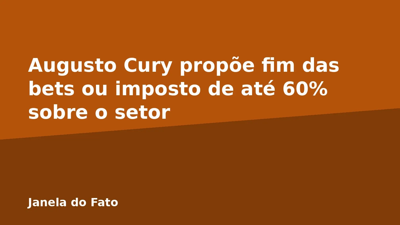 Augusto Cury propõe fim das bets ou imposto de até 60% sobre o setor