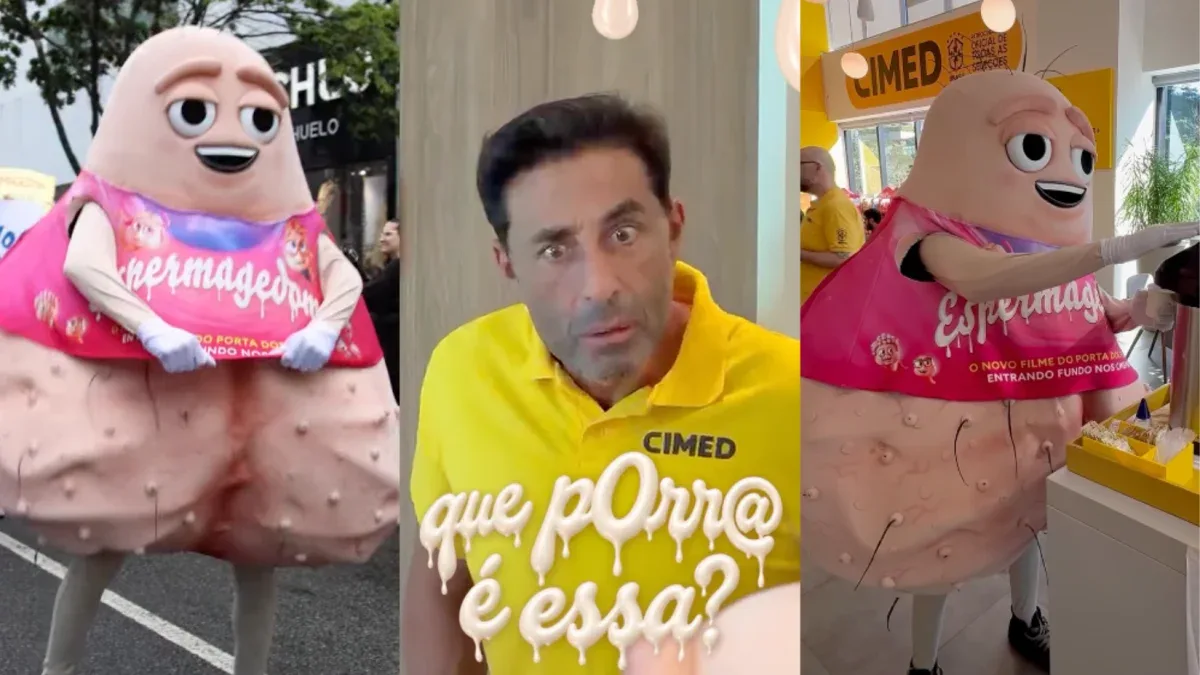 Mascote da K-Med participa de ação em São Paulo para divulgar Espermagedom