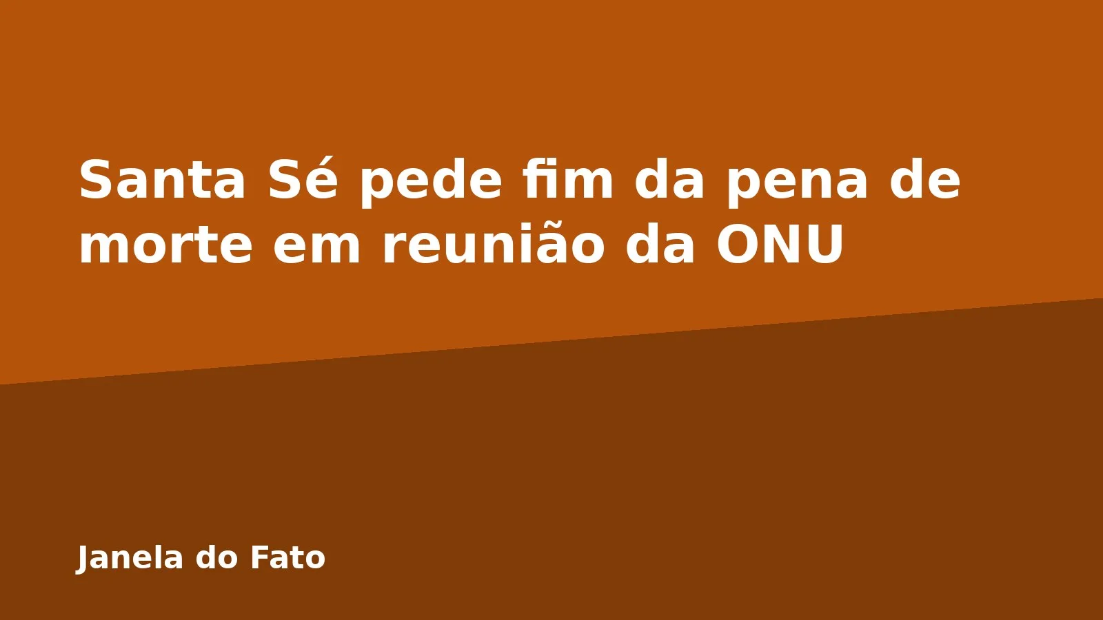 Santa Sé pede fim da pena de morte em reunião da ONU
