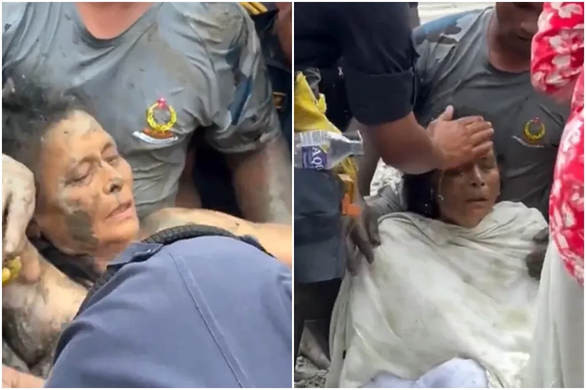 Idosa é resgatada com vida 10 dias após deslizamentos no Nepal