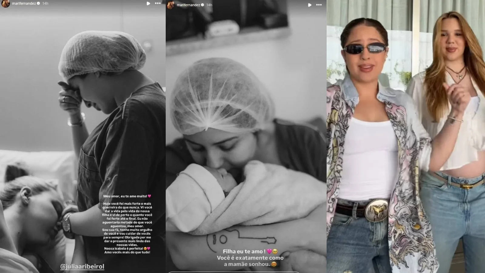 Mari Fernandez relata força de Julia após nascimento de Isabela