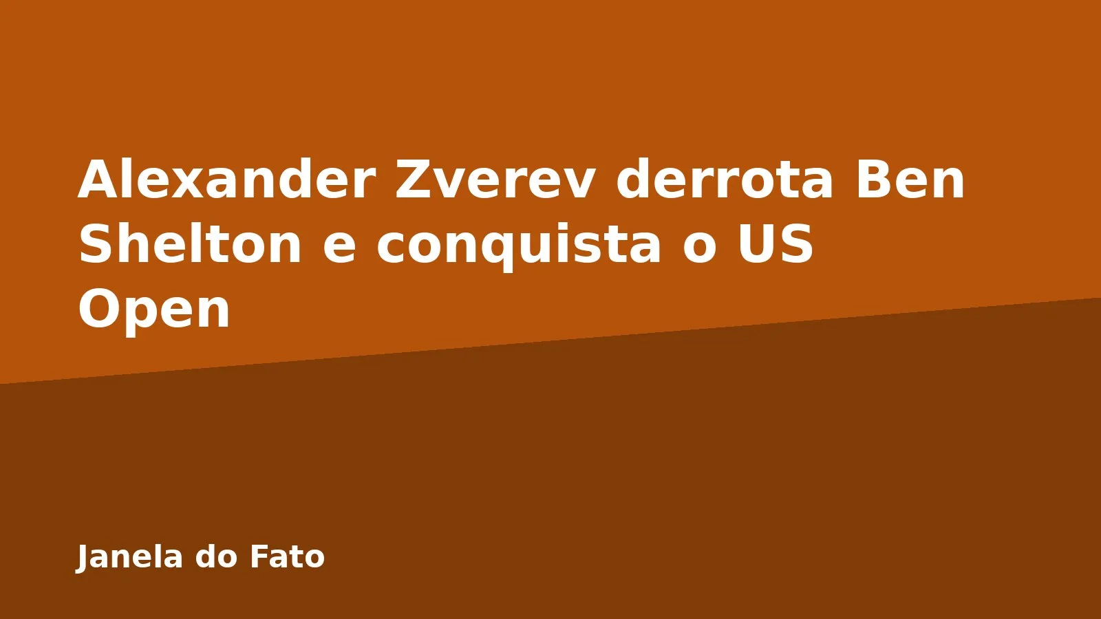 Alexander Zverev derrota Ben Shelton e conquista o US Open