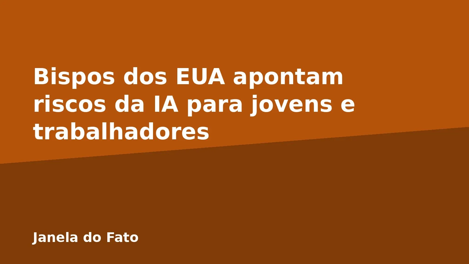 Bispos dos EUA apontam riscos da IA para jovens e trabalhadores