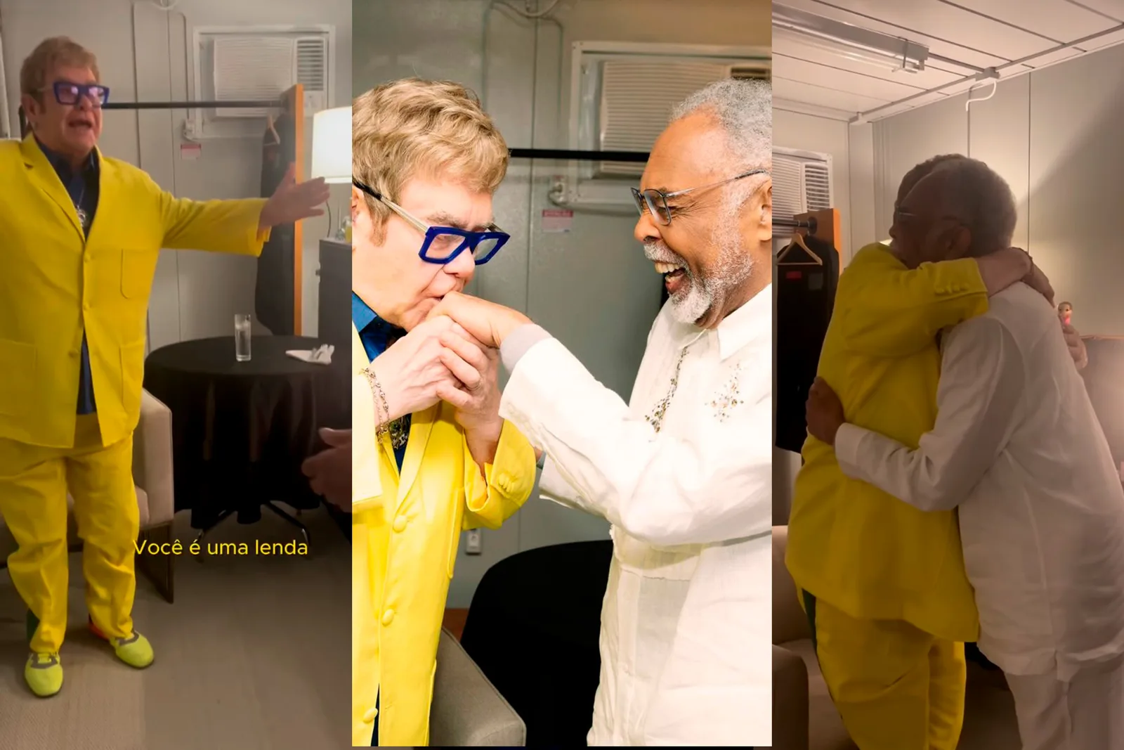 Gilberto Gil acompanha show de Elton John no Rock in Rio