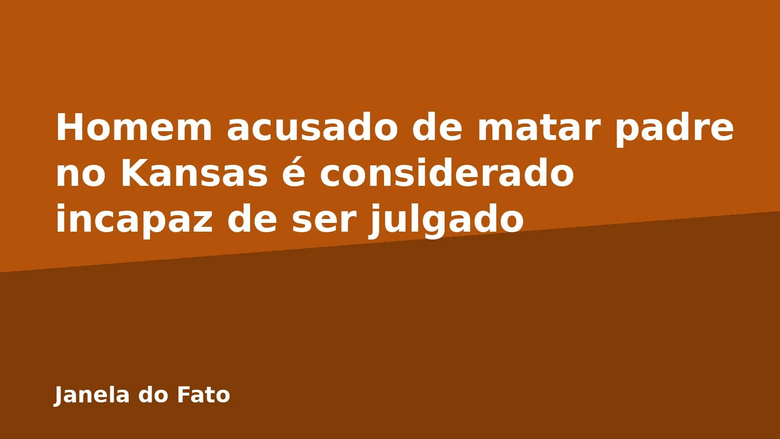 Homem acusado de matar padre no Kansas é considerado incapaz de ser julgado