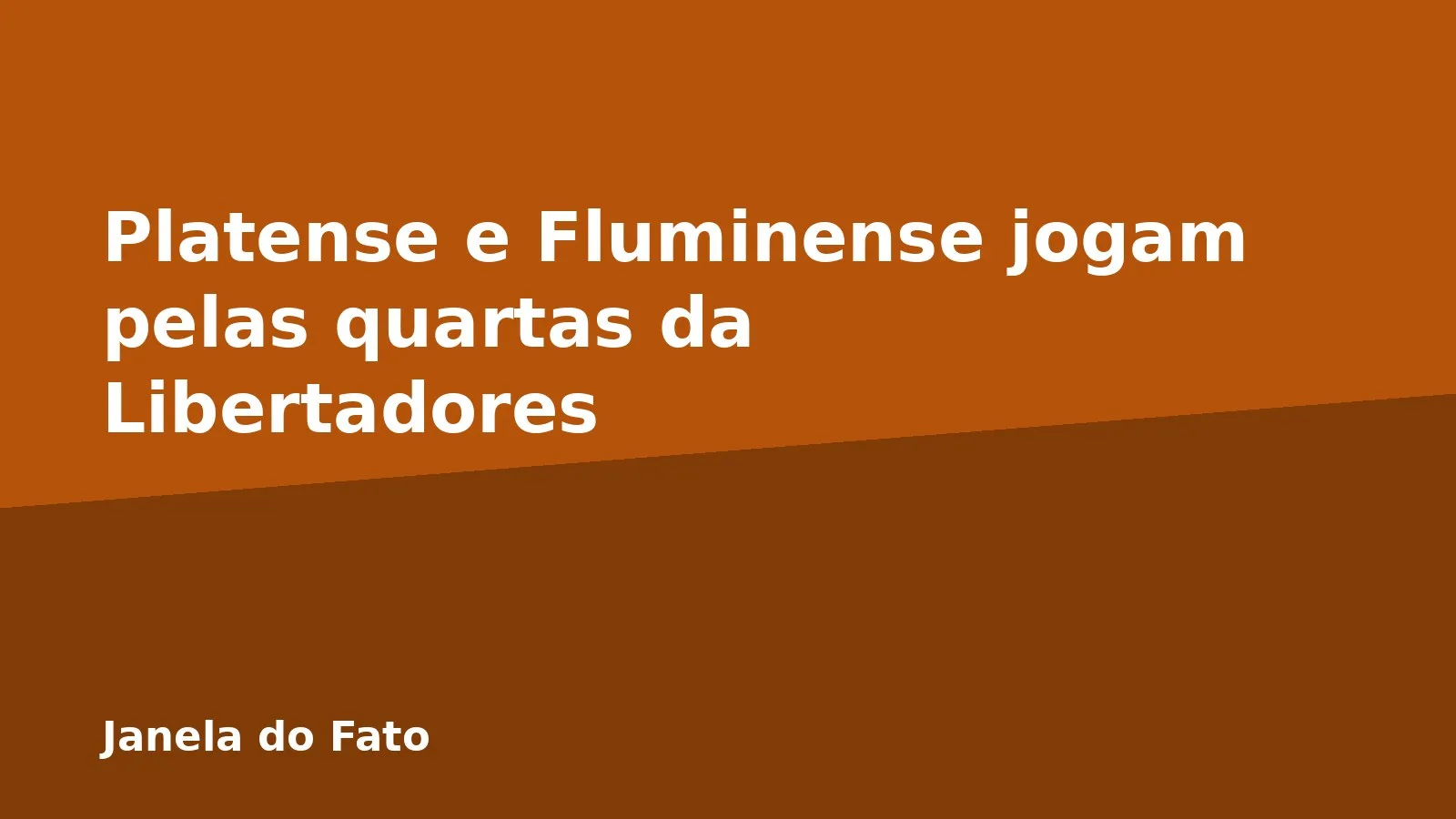 Platense e Fluminense jogam pelas quartas da Libertadores