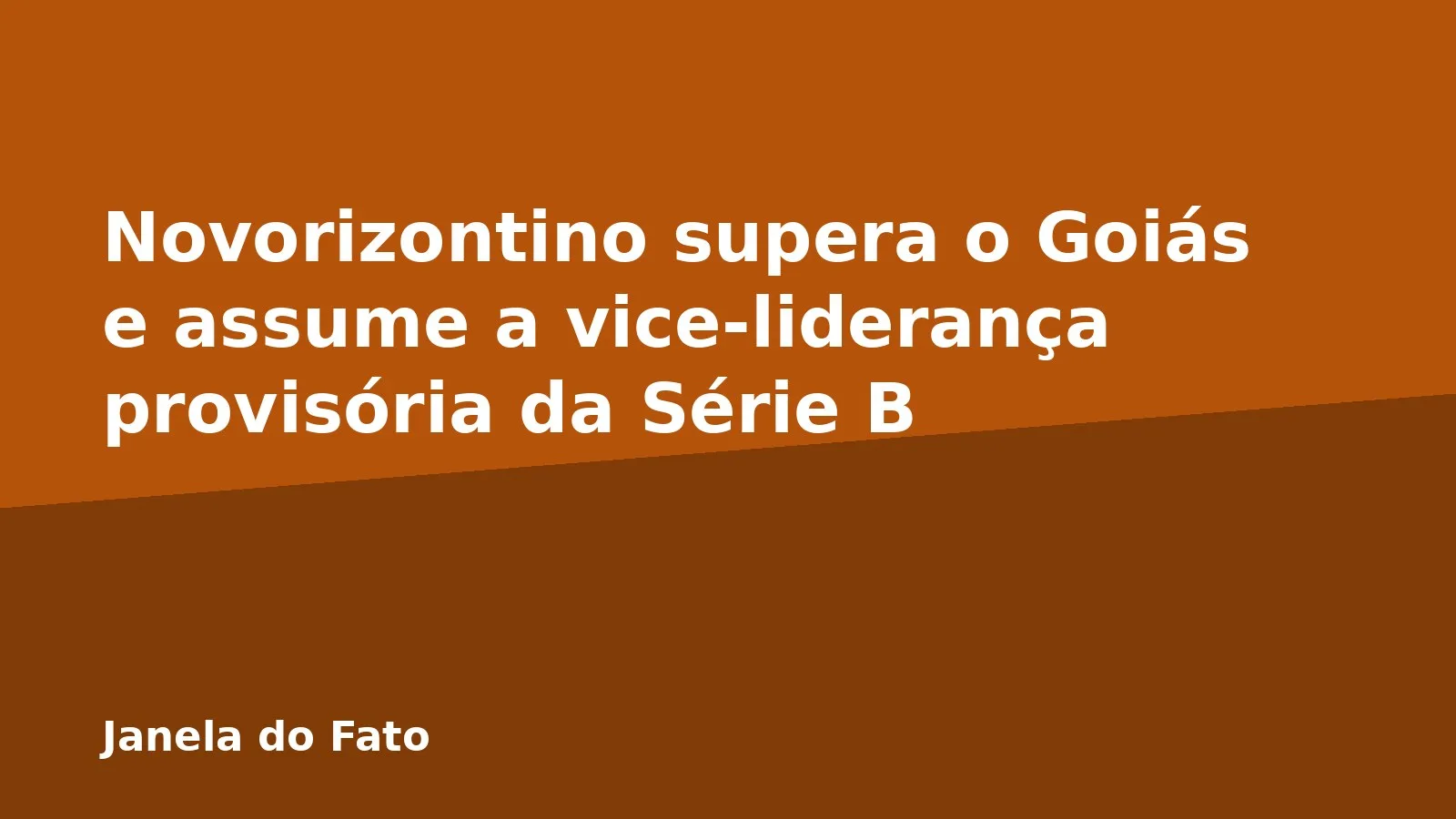 Novorizontino supera o Goiás e assume a vice-liderança provisória da Série B